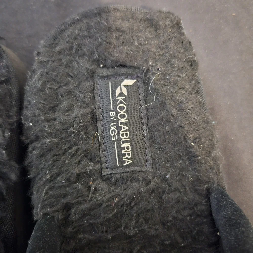 Koolaburra by UGG Mens Graisen Suede Scuff Slippers Black 1105891 Size 10